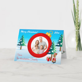 Personalisierte Weihnachtsschmuckkarte 3 Feiertagskarte