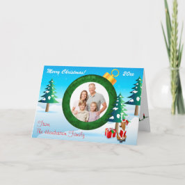 Personalisierte Weihnachtsschmuckkarte 4 Feiertagskarte