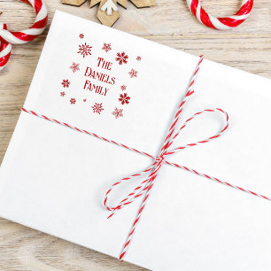 Personalisierte Weihnachtsschneeflocke Gummistempel