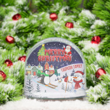 Personalisierte Weihnachtsschneeglobe