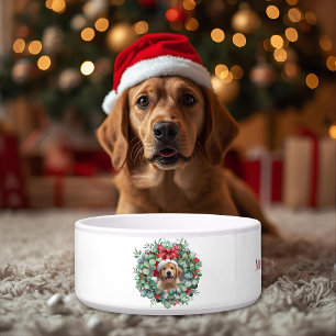 Personalisierte Weihnachtsschüssel für Haustiere m Napf