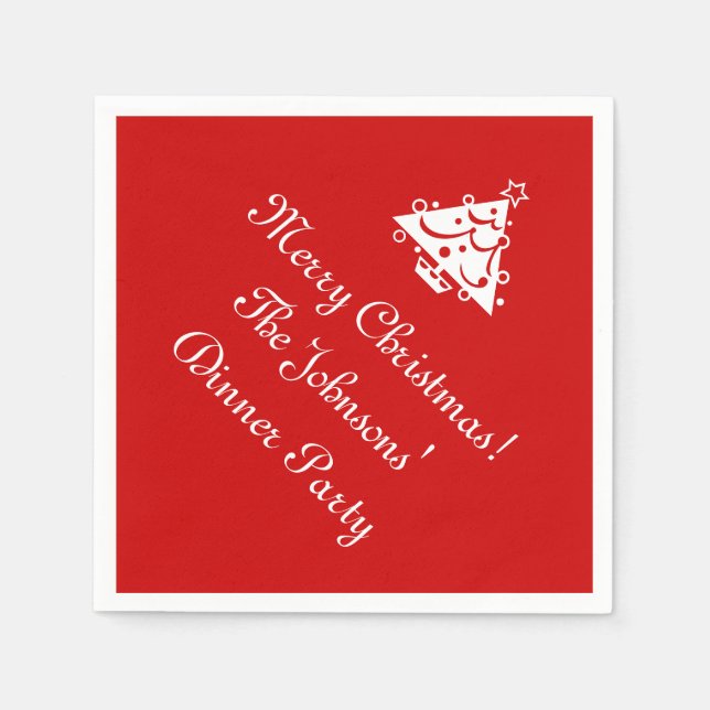 Personalisierte Weihnachtsservietten mit Weihnacht Serviette (Vorderseite)