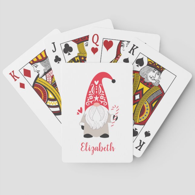 Personalisierte Weihnachtsspielkarten Spielkarten (Rückseite)