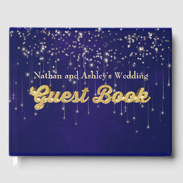 Personalisierte Weihnachtsstimmung in Gold Gästebuch