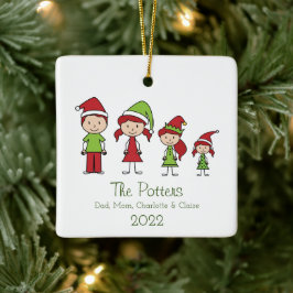 Personalisierte Weihnachtsweihnachtsnacht Keramik  Keramikornament