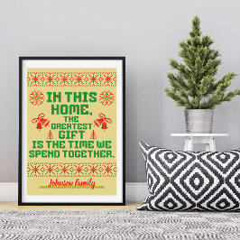 Personalisierte Weihnachtszeit der Familie "Das Be Poster