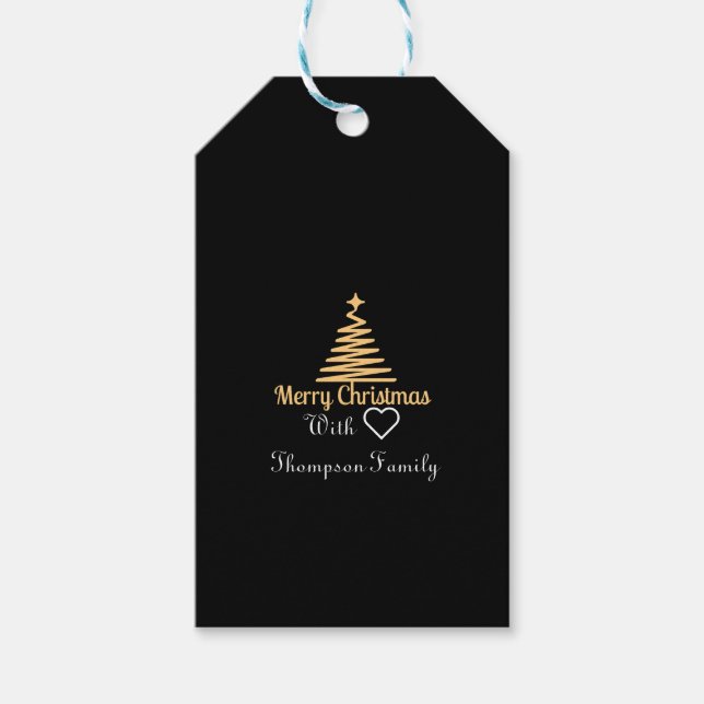 personalisierte Weihnachtszeit Geschenkanhänger (Vorderseite)