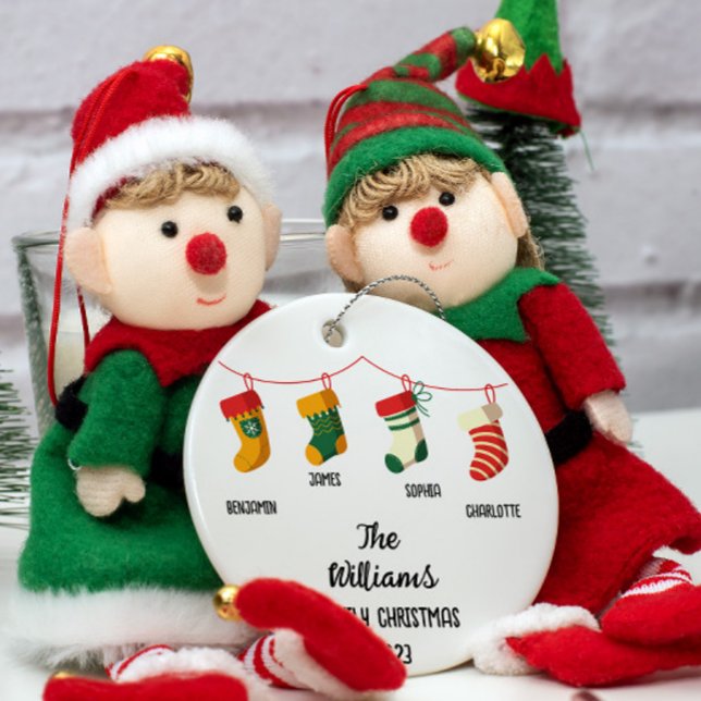Personalisierte Weihnachtszeit mit 4 individuellen Keramik Ornament (Von Creator hochgeladen)