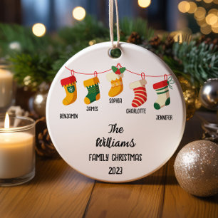 Personalisierte Weihnachtszeit mit 5 individuellen Keramik Ornament