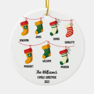 Personalisierte Weihnachtszeit mit 7 individuellen Keramik Ornament