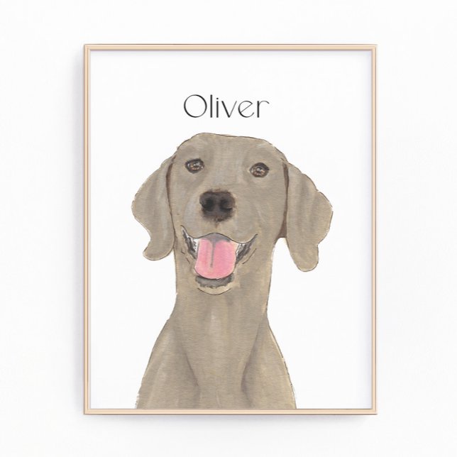 Personalisierte Weimaraner Kunst Fotodruck (Von Creator hochgeladen)