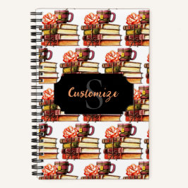 Personalisierte weiße Bücher und Tee