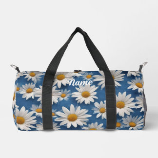 Personalisierte weiße Daisy Duffle Bag
