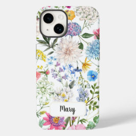 PERSONALISIERTE WEISSE FLORALE WILDBLUME IPHONE 14 Case-Mate iPhone 14 HÜLLE