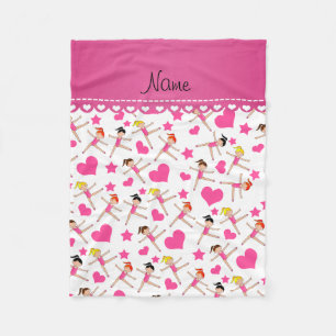 Personalisierte weiße Mädchen Fleecedecke