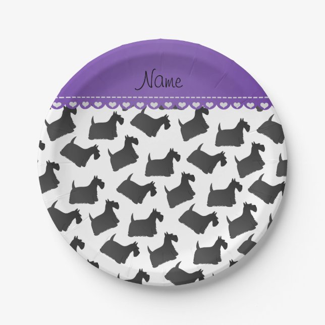 Personalisierte weiße schottische pappteller (Vorderseite)