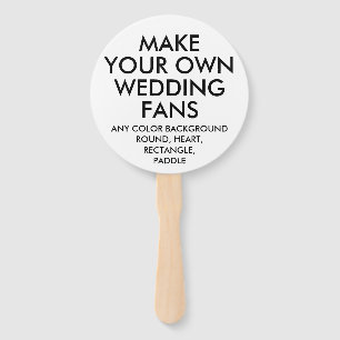 Personalisierte WEISSE WEISSBREITE FANS (10) Fächer