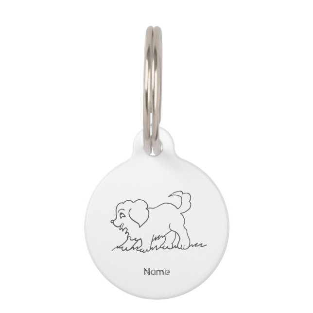 Personalisierte Welpenmarke Tiermarke (Vorderseite)