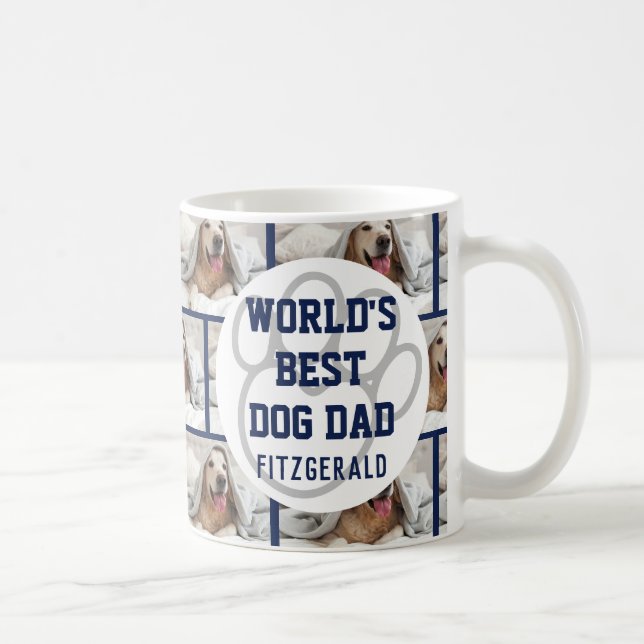 Personalisierte Welten Best Dog Vater Foto Kaffeetasse (Rechts)