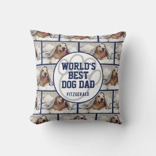 Personalisierte Welten Best Dog Vater Foto Kissen