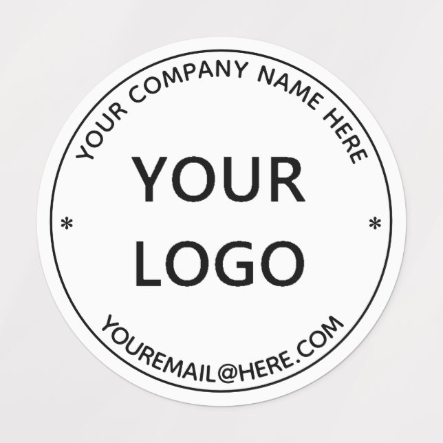 Personalisierte Werbeaktion für Ihr Logo Etiketten (Design 1)