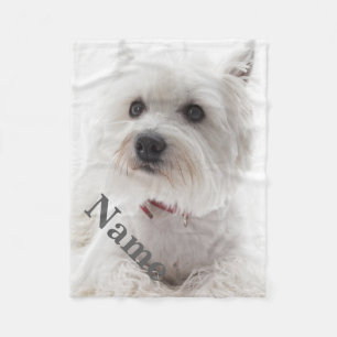 Personalisierte Westie Hundehaustier-Fleece-Decke Fleecedecke