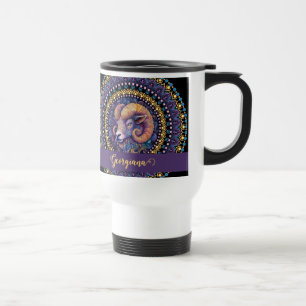 Personalisierte Whimsikanzüge Zodiac Dot Mandala Reisebecher