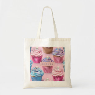 Personalisierte Whimsische Pastell-Cupcake-Träume Tragetasche