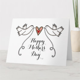 Personalisierte White Doves Muttertagkarte Karte