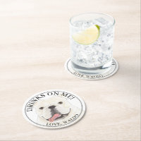 Personalisierte White English Bulldog-Hochzeit