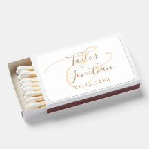 Personalisierte White & Gold Chic Minimal Hochzeit