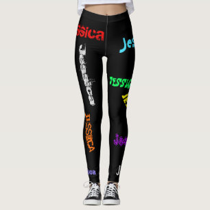 Personalisierte Wiederholung von NAME Buchstaben L Leggings