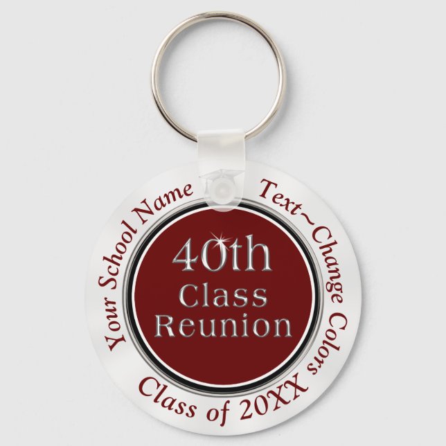 Personalisierte Wiedersehen-Geschenke der 40. Klas Schlüsselanhänger (Vorderseite)
