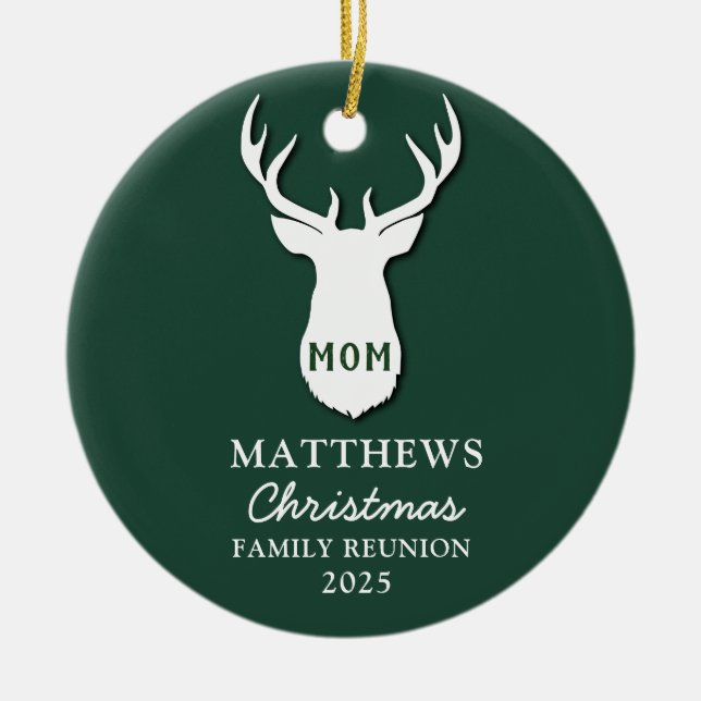 Personalisierte Wiedersehen-Mama für Weihnachtslie Keramik Ornament (Vorne)