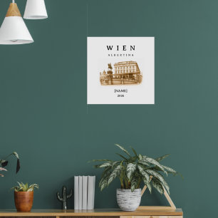 Personalisierte Wien Albertina Name & Jahr Poster