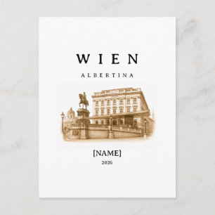 Personalisierte Wien Albertina Name & Jahr Postkarte