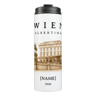 Personalisierte Wien Albertina Name & Jahr Thermosbecher