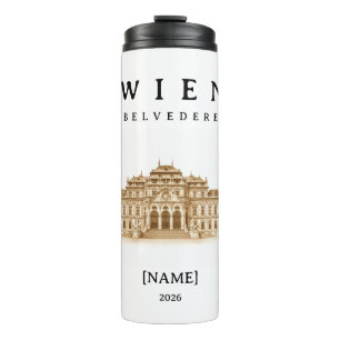Personalisierte Wien Belvedere Name & Jahr Thermosbecher