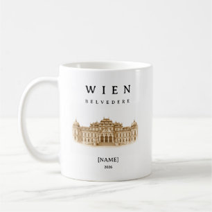 Personalisierte Wien Belvedere Tasse   Name & Jahr