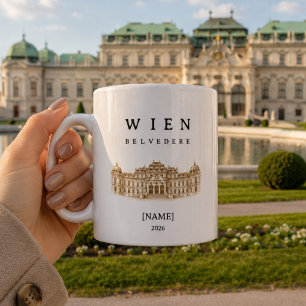 Personalisierte Wien Belvedere Tasse Name & Jahr