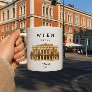 Personalisierte Wien Börse Tasse | Name & Jahr