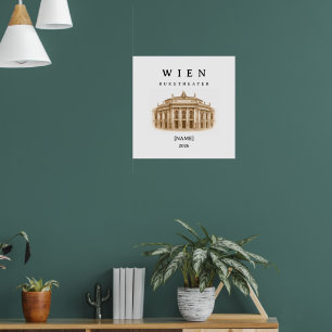 Personalisierte Wien Burgtheater Name & Jahr Poster