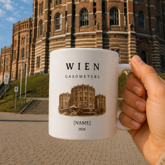 Personalisierte Wien Gasometer Tasse | Name & Jahr