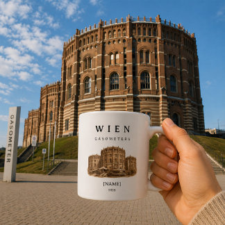 Personalisierte Wien Gasometer Tasse | Name & Jahr