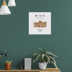 Personalisierte Wien Hofburg Name & Jahr Poster