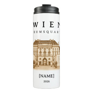 Personalisierte Wien Museumsquartier   Name & Jahr Thermosbecher