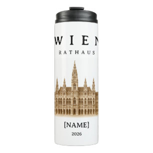 Personalisierte Wien Rathaus   Name & Jahr Thermosbecher