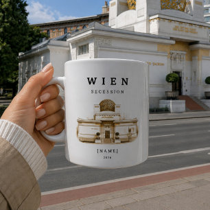 Personalisierte Wien Secession Tasse   Name & Jahr