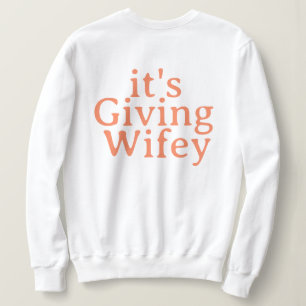 Personalisierte Wifey Stilvoll moderne Minimal Mon Sweatshirt