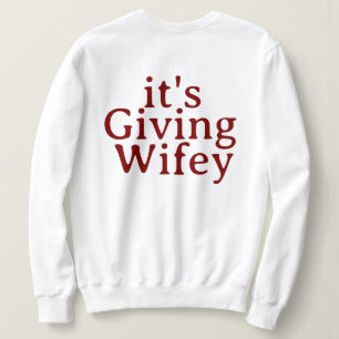 Personalisierte Wifey Stilvoll moderne Minimal Mon Sweatshirt